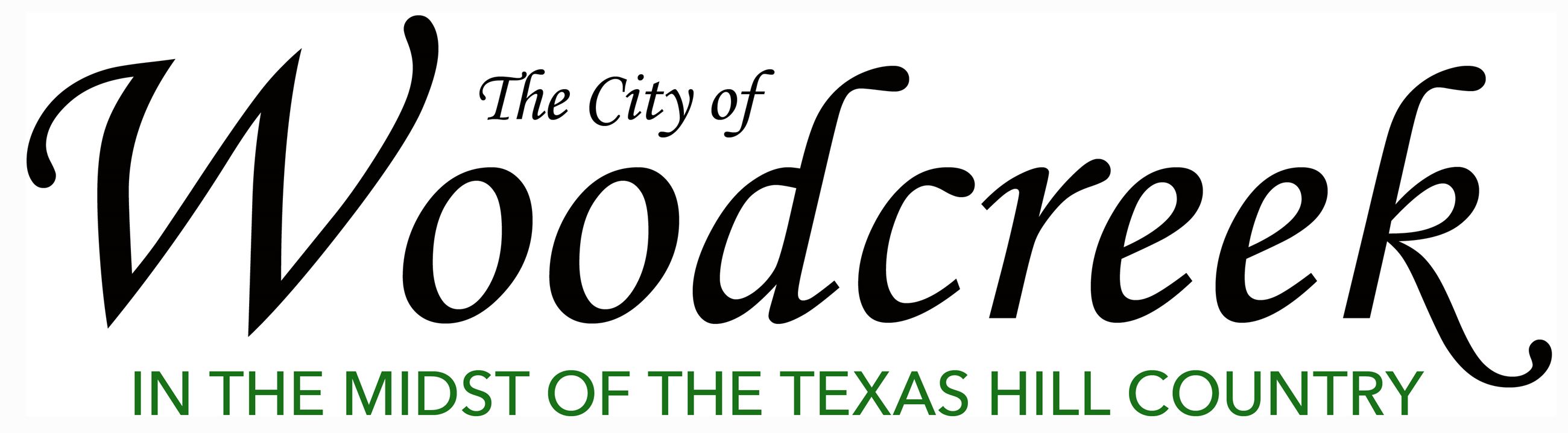 The City of Woodcreek Logo - In the Midst of the Texas Hill Country