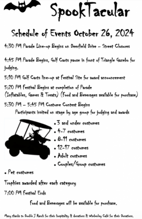 SpookTacular Schedule