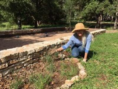 Jennifer building a bed for Sideoats Grama - State Grass of Texas
